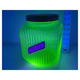 Uranium Glass Coffee Canister