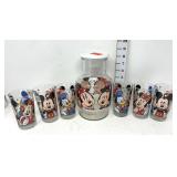 Anchor Hocking Disney Mickey Mouse Carafe & 6