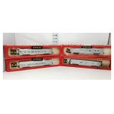(4) Tyco HO Precision Engineered  Burlington Cars