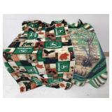 (2) John Deere Throw Blankets