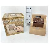 Vintage Wind Up Cash Register Bank w/ Box