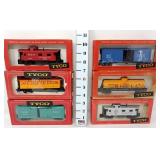 (6) Tyco HO Railroad Cars