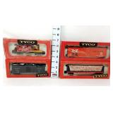 (4) Tyco HO Railroad Cars