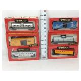 (6) Tyco HO Railroad Cars