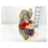 Vintage Wind Up Drumming Elephant - Works
