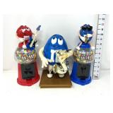 (3) Musical Instrument Playing M&Ms Dispensers -