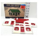 O Gauge Plasticville Cape Cod House Kit