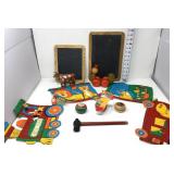 Variety of Vintage Toys - 2 Slate Boards, Cut n