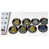 (8) 1968 Hot Wheels Promotional Buttons w/