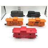 (5) Marx Plastic O Gauge Train Cars
