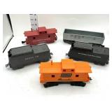 (5) Marx O Gauge Plastic Train Cars - Pacemaker