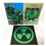 (3) Hulk Wall Hangings - (2) 3D Moving Signs (1)