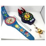 M&Ms Cukoo Clock & XL Watch Clock - Not Tested