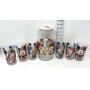 Anchor Hocking Disney Mickey Mouse Carafe & 6