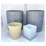 (4) Ceramic Planters/Cache Pots