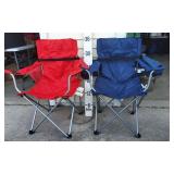 (2) Deluxe Folding Arm Chairs