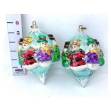 (2) Matching Christopher Radko Ornaments