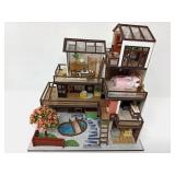 6 1/2" Multi Level House Diorama - Lighted