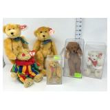 (6) Ty - Attic Treasures w/ Stands & Cases
