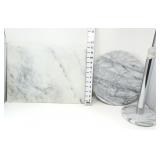 Marble Cutting Board, Lazy Susan & Paper Towel