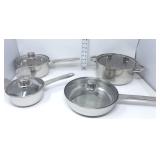 (4) Gibson Everyday Pans w/Lids