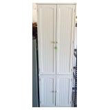 72" White Pantry Wooden Cabinet