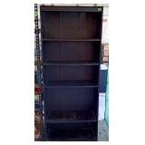Black 72" Five Shelf Bookcase