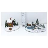 Thomas Kinkade  - Hot Cocoa Hut & Skating at the