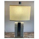 Table Lamp w/Metal Base & Rectangular Shade