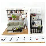 4" Living Room & Kitchen Diorama - Lighted