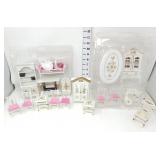 White Dollhouse Dining Room & Living Room