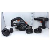 Black and Decker Saw & Drill w/Batteries &