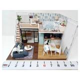 6" House w/Loft Diorama - Lighted Music Box