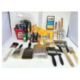 (22) Paint Brushes, Foam Brushes, & (3) Handy