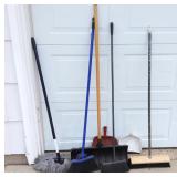 Shovel, Mop, Dust Pans, & Brooms