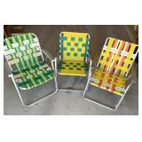 (3) Vintage Folding Lawn Chairs