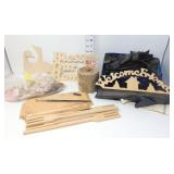 Crafting Supplies - Wooden Cut Outs, Synthetic