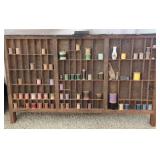 Hamilton Co. Print Tray w/Old Spools of Thread