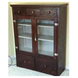 Glass Front China Cabinet w/(5) Drawers