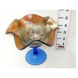 Fenton Peacock & Urn Carnival Glass Compote