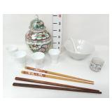 Oriental Ginger Jar & Serving Pieces