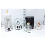 Snow Globes, Lighted Ornament & Dancing Snowman