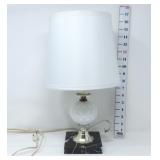 Milk Glass Side Lamp w/Marble Base