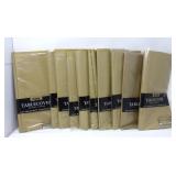 (10) Gold Color Rectangular Tablecloths