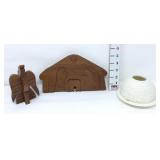 Handmade Nativity w/Angel & Candleholder