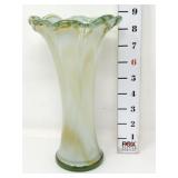 MCM Hand Blown Gradient White/Green/Brown Vase