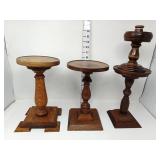 (3) Plant Stands & (1) Candleholder