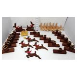 Homemade Wooden Deer/Candleholders