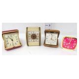 (4) Vintage Wind Up Alarm Clocks - Westclox, Seth