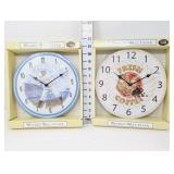 (2) Vintage Wooden Wall Clocks - New in Box